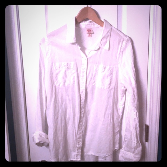 Mossimo lightweight white button down - Picture 1 of 4